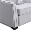 Bowery Hill Mahler Chair with 2 Pillows in Beige Linen Fabric