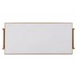 Bowery Hill Grovaam Kitchen Island with Marble Top in Natural Finish