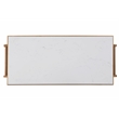 Bowery Hill Grovaam Kitchen Island with Marble Top in Natural Finish