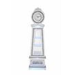 Bowery Hill Noralie Grandfather Clock with Mirrored Frame and LEDs