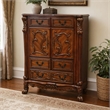 Bowery Hill 5-Drawer Wood Chest in Cherry Oak