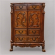 Bowery Hill 5-Drawer Wood Chest in Cherry Oak