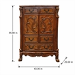 Bowery Hill 5-Drawer Wood Chest in Cherry Oak