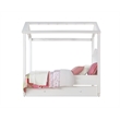 Bowery Hill Full Canopy Bed in White Wood Finish with Cottage Design