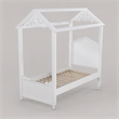 Bowery Hill Full Canopy Bed in White Wood Finish with Cottage Design