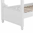 Bowery Hill Full Canopy Bed in White Wood Finish with Cottage Design