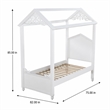 Bowery Hill Full Canopy Bed in White Wood Finish with Cottage Design