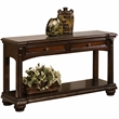 Bowery Hill Wooden Sofa Table with Bottom Shelf and Cherry Finish