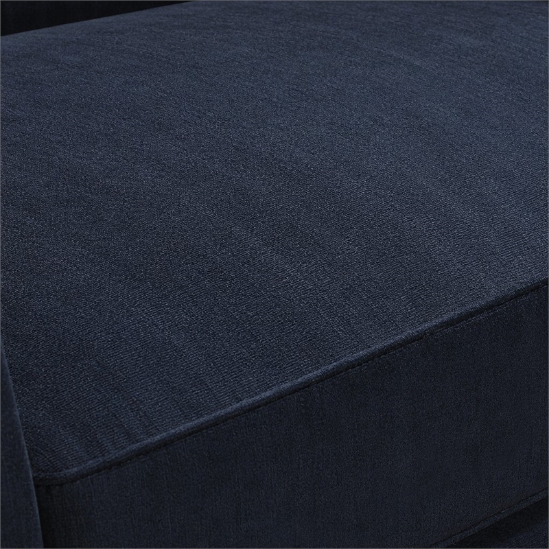 Bowery Hill Phaedra Chair with 2 Pillows in Blue Fabric