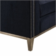 Bowery Hill Phaedra Chair with 2 Pillows in Blue Fabric