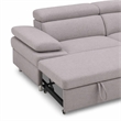 Bowery Hill Jemima Sleeper Sectional Sofa in Gray Fabric
