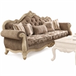 Bowery Hill Ragenardus Sofa in Gray Fabric and Antique White