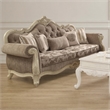 Bowery Hill Ragenardus Sofa in Gray Fabric and Antique White