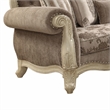 Bowery Hill Ragenardus Sofa in Gray Fabric and Antique White