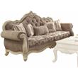 Bowery Hill Ragenardus Sofa in Gray Fabric and Antique White