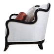 Bowery Hill Beige Wingback Chair with 2 Accent Pillows and Traditional Frame