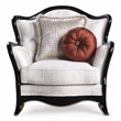 Bowery Hill Beige Wingback Chair with 2 Accent Pillows and Traditional Frame