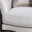 Bowery Hill Beige Wingback Chair with 2 Accent Pillows and Traditional Frame