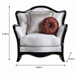 Bowery Hill Beige Wingback Chair with 2 Accent Pillows and Traditional Frame
