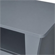 Bowery Hill 2-Drawer Wooden Nightstand with Shelf in Gray