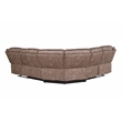 Bowery Hill 2-Tone Chocolate Velvet Sectional Sofa with Reclining Seats
