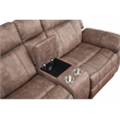 Bowery Hill 2-Tone Chocolate Velvet Sectional Sofa with Reclining Seats