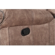 Bowery Hill 2-Tone Chocolate Velvet Sectional Sofa with Reclining Seats