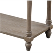 Bowery Hill Weathered Oak Wooden Sofa Table with 2 Drawers and Open Shelf