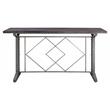 Bowery Hill Counter Height Table with Wooden Top in Salvaged Brown