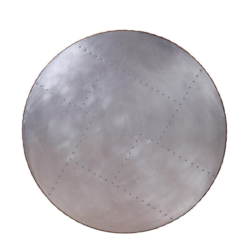 Bowery Hill Tamas Coffee Table with Aluminum Top in Cocoa Finish