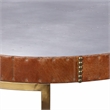 Bowery Hill Tamas Coffee Table with Aluminum Top in Cocoa Finish