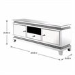Bowery Hill TV Stand with Mirrored Surface and Faux Crystals