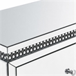 Bowery Hill TV Stand with Mirrored Surface and Faux Crystals