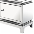 Bowery Hill TV Stand with Mirrored Surface and Faux Crystals