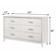 Bowery Hill Rectangular 6-Drawer Wooden Bedroom Dresser in White