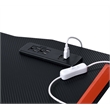 Bowery Hill Gaming Table with USB Port and LED Light in Black and Red