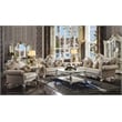 Bowery Hill Handcrafted Chair in Patterned Fabric and Antique Pearl