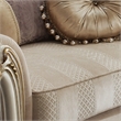 Bowery Hill Handcrafted Chair in Patterned Fabric and Antique Pearl