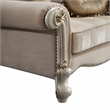 Bowery Hill Handcrafted Chair in Patterned Fabric and Antique Pearl
