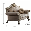 Bowery Hill Handcrafted Chair in Patterned Fabric and Antique Pearl