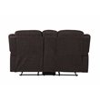Bowery Hill Reclining Loveseat with Storage Console in Brown Chenille