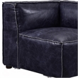 Bowery Hill Modular Sectional Wedge in Vintage Blue Top Grain Leather