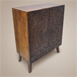 Bowery Hill Calvary Wooden Console Table with 2 Doors in Gray Stone