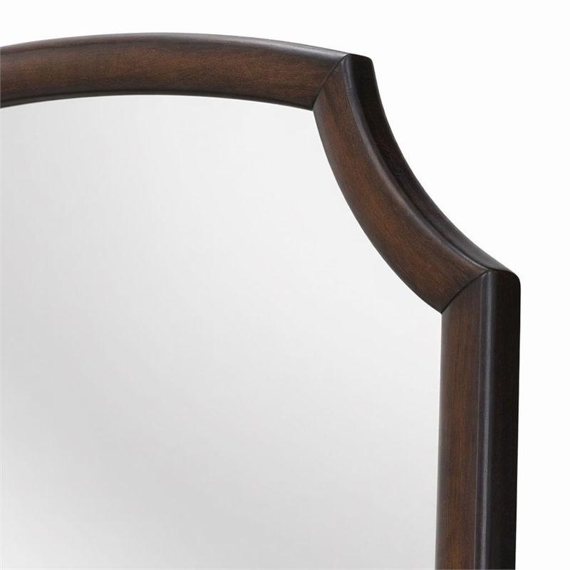 Bowery Hill Transitional Bedroom Mirror without Beveled Edge in Espresso