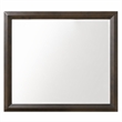 Bowery Hill Rectangular Bedroom Mirror with Beveled Edge in Rich Espresso