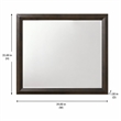 Bowery Hill Rectangular Bedroom Mirror with Beveled Edge in Rich Espresso