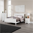 Bowery Hill 3 Pc Full Bedroom Set Sleek Modern Transitional Style in White