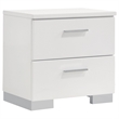 Bowery Hill 4 Pc Twin Bedroom Set White with LED Upholstered Headboard