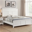 Bowery Hill Full Bed Transitional Carved Panel Design in White Wood Finish