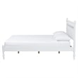 Bowery Hill Spindle Platform Bed Turned Bed Frame Full in White
